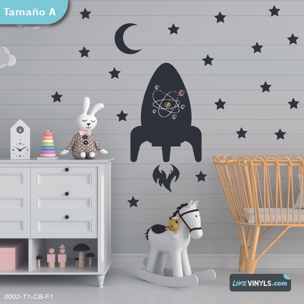 0002-T~1 Vinilo Pizarra Flores (Kit de Organización y Decoración) - Imagen 1